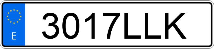 Numer rejestracyjny 3017LLK posiada SEAT IBIZA