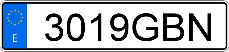 Numer rejestracyjny 3019GBN posiada HONDA CB 600