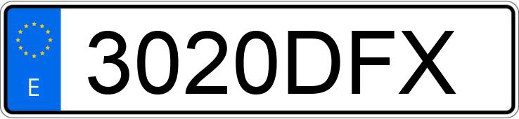 Numer rejestracyjny 3020DFX posiada SEAT LEON