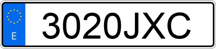 Numer rejestracyjny 3020JXC posiada MAZDA MAZDA3