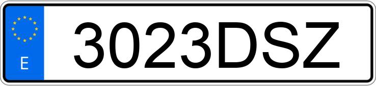Numer rejestracyjny 3023DSZ posiada RENAULT MEGANE