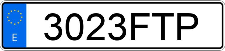 Numer rejestracyjny 3023FTP posiada SEAT IBIZA