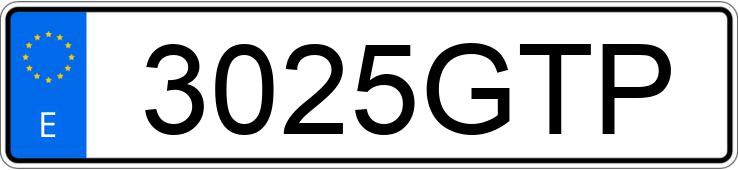 Numer rejestracyjny 3025GTP posiada MINI MINI