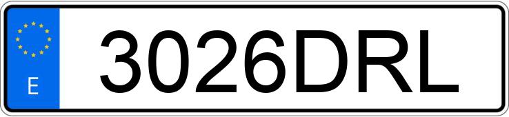 Numer rejestracyjny 3026DRL posiada PEUGEOT 307