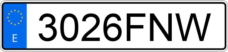 Numer rejestracyjny 3026FNW posiada RENAULT KANGOO Numer rejestracyjny 3026FNW posiada RENAULT KANGOO