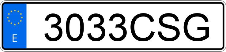 Numer rejestracyjny 3033CSG posiada MINI MINI