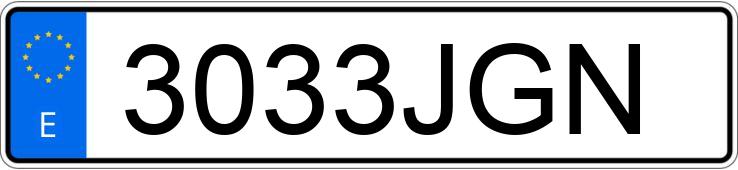 Numer rejestracyjny 3033JGN posiada RENAULT SCENIC