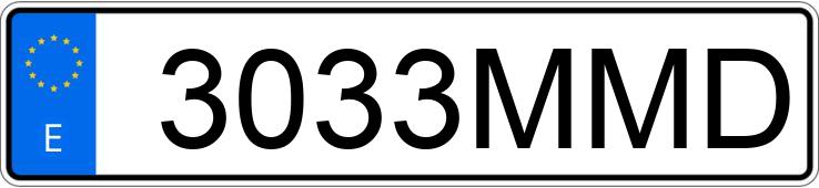 Numer rejestracyjny 3033MMD posiada PEUGEOT BOXER