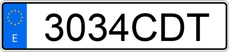 Numer rejestracyjny 3034CDT posiada AUDI A3
