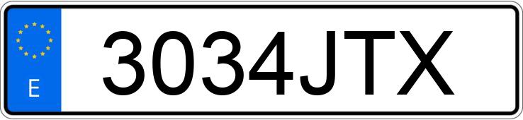 Numer rejestracyjny 3034JTX posiada YAMAHA XP 500