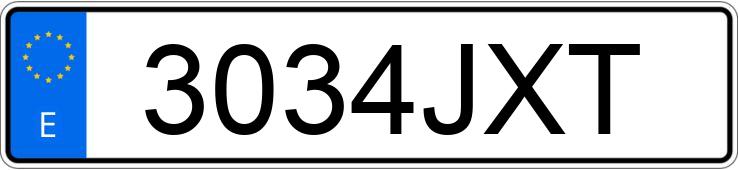 Numer rejestracyjny 3034JXT posiada NISSAN EVALIA