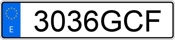 Numer rejestracyjny 3036GCF posiada MINI MINI