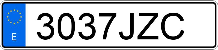 Numer rejestracyjny 3037JZC posiada BMW SERIE 3