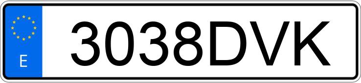 Numer rejestracyjny 3038DVK posiada BMW SERIE 5