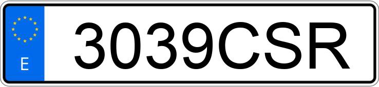 Numer rejestracyjny 3039CSR posiada CITROEN XSARA