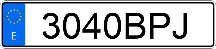 Numer rejestracyjny 3040BPJ posiada TOYOTA AVENSIS