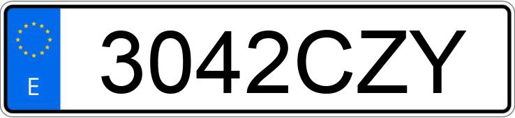 Numer rejestracyjny 3042CZY posiada FORD TRANSIT CONNECT Numer rejestracyjny 3042CZY posiada FORD TRANSIT CONNECT