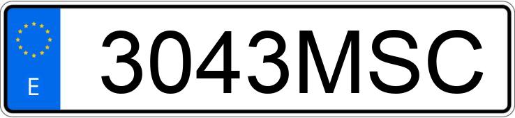 Numer rejestracyjny 3043MSC posiada CUPRA LEON