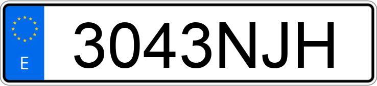 Numer rejestracyjny 3043NJH posiada PORSCHE CAYENNE COUPE