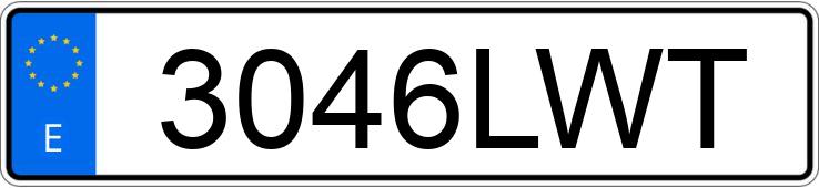 Numer rejestracyjny 3046LWT posiada BMW X4