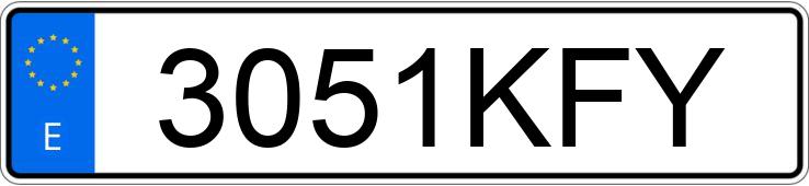 Numer rejestracyjny 3051KFY posiada MERCEDES VITO