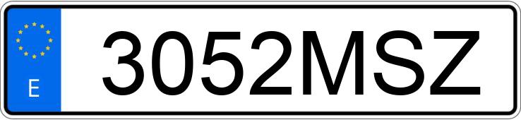 Numer rejestracyjny 3052MSZ posiada AUDI Q5 SPORTBACK