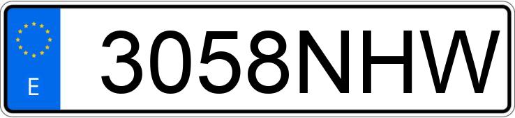 Numer rejestracyjny 3058NHW posiada BMW X3