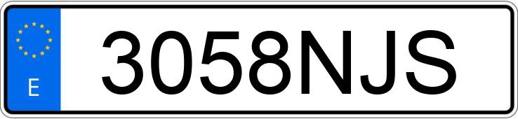 Numer rejestracyjny 3058NJS posiada MERCEDES E (213)