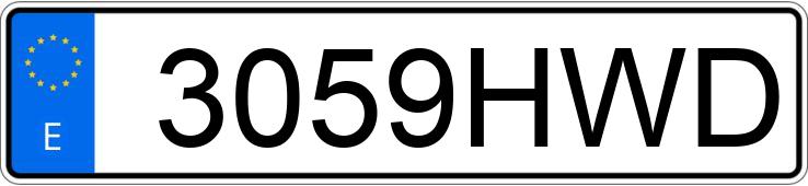 Numer rejestracyjny 3059HWD posiada TATA VISTA