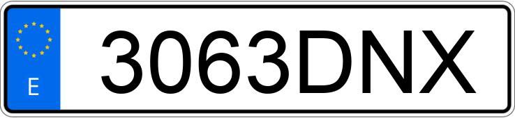 Numer rejestracyjny 3063DNX posiada DACIA LOGAN