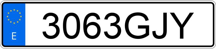 Numer rejestracyjny 3063GJY posiada MERCEDES E (211)