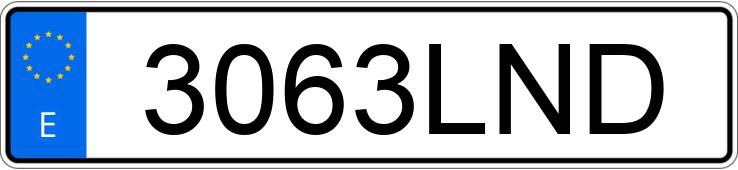 Numer rejestracyjny 3063LND posiada VOLKSWAGEN GOLF