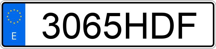 Numer rejestracyjny 3065HDF posiada PEUGEOT 207 CC