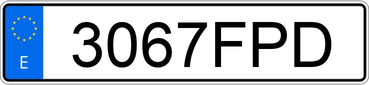 Numer rejestracyjny 3067FPD posiada VOLKSWAGEN PASSAT