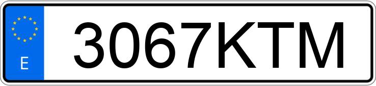 Numer rejestracyjny 3067KTM posiada SEAT IBIZA