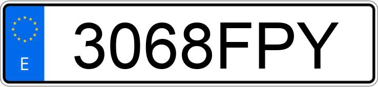 Numer rejestracyjny 3068FPY posiada PEUGEOT PARTNER Numer rejestracyjny 3068FPY posiada PEUGEOT PARTNER