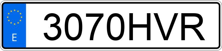 Numer rejestracyjny 3070HVR posiada PEUGEOT PARTNER