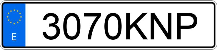 Numer rejestracyjny 3070KNP posiada SEAT IBIZA