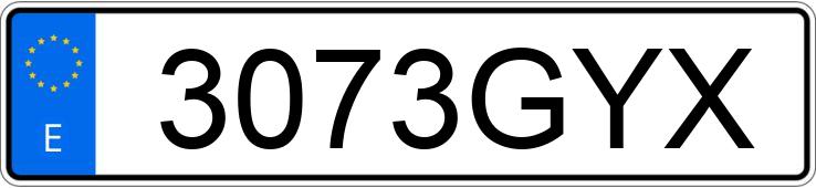 Numer rejestracyjny 3073GYX posiada PEUGEOT 308