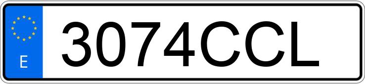 Numer rejestracyjny 3074CCL posiada SEAT IBIZA