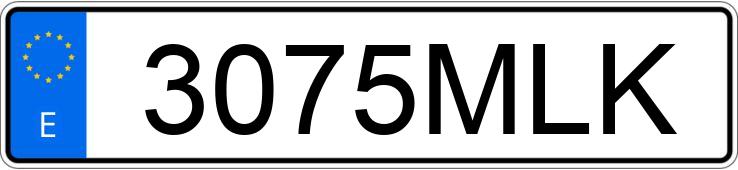 Numer rejestracyjny 3075MLK posiada CHEVROLET-GM CORVETTE