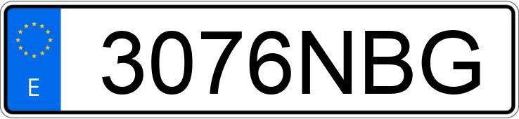 Numer rejestracyjny 3076NBG posiada TESLA MODEL Y