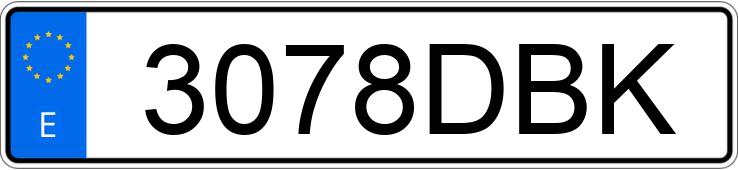 Numer rejestracyjny 3078DBK posiada SEAT IBIZA