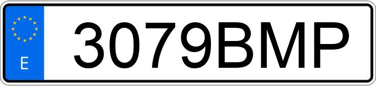 Numer rejestracyjny 3079BMP posiada VOLKSWAGEN GOLF