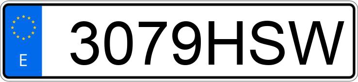 Numer rejestracyjny 3079HSW posiada BMW SERIE 3