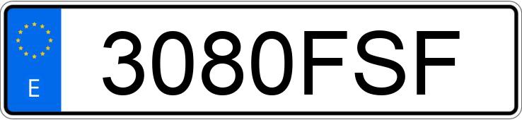 Numer rejestracyjny 3080FSF posiada BMW SERIE 3