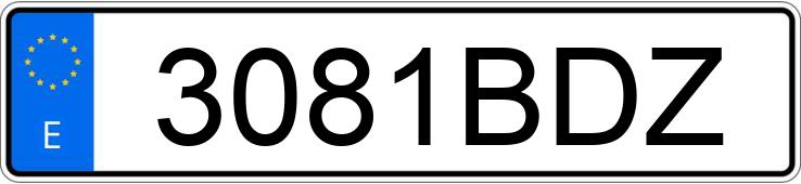 Numer rejestracyjny 3081BDZ posiada SUZUKI JIMNY