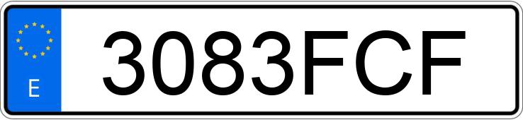 Numer rejestracyjny 3083FCF posiada MITSUBISHI ECLIPSE