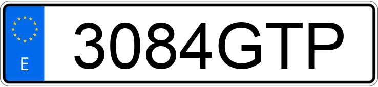 Numer rejestracyjny 3084GTP posiada PEUGEOT PARTNER