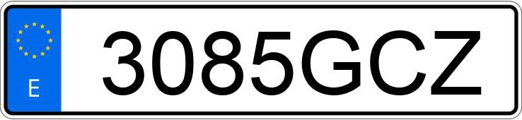 Numer rejestracyjny 3085GCZ posiada SEAT IBIZA